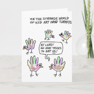 Hand Turkey Thanksgiving Greeting Card