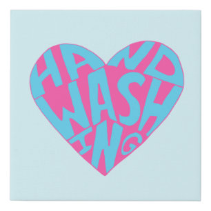 Hand Washing Hand Faux Canvas Print
