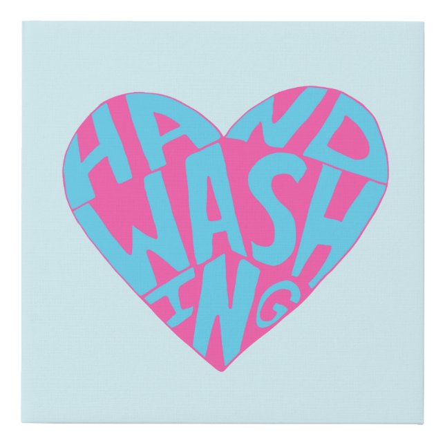 Hand Washing Hand Faux Canvas Print (Front)