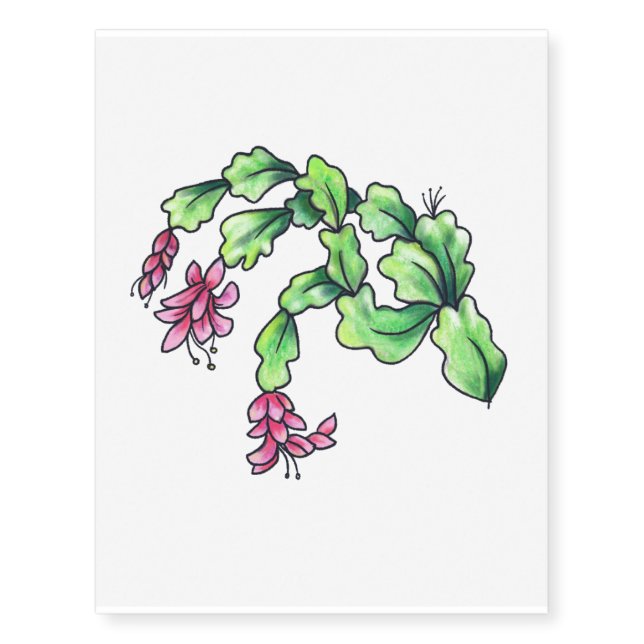 hand watercolor christmas temporary tattoos (Front)