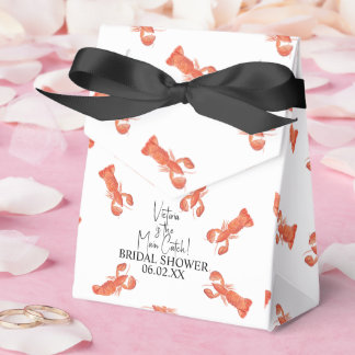 Hand Watercolor Lobsters Main Catch Bridal Shower Favor Boxes