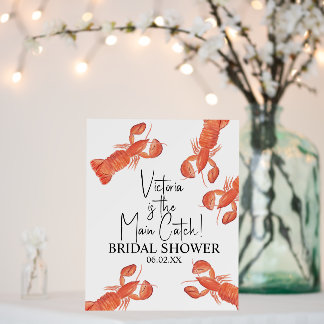 Hand Watercolor Lobsters Main Catch Bridal Shower Foam Board