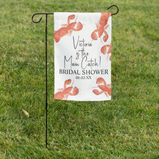 Hand Watercolor Lobsters Main Catch Bridal Shower Garden Flag