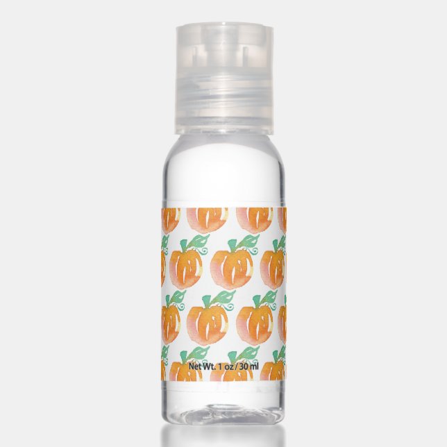 Hand Watercolor Pumpkin Fall Halloween Hand Sanitizer (Front)