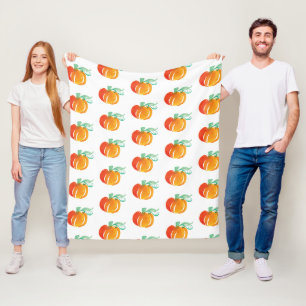 Hand Watercolored Elegant Pumpkins Fleece Blanket
