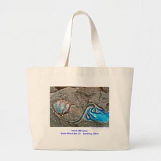 Hand with Lotus/Bag Large Tote Bag