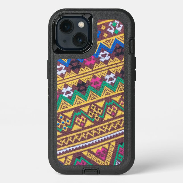 Hand Woven Silk Pattern From Thailand OtterBox iPhone Case (Back)