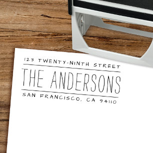 Hand-Writing Split Address Self-Inking Return Self-inking Stamp