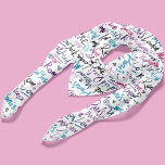 Hand Written Famous Cities of the World Pattern Scarf<br><div class="desc">Stylish pattern made up names of famous cities of the world (New York,  Milan,  Rome,  Barcelona,  Moscow,  Paris,  Madrid) in beautiful blue,  purple and pink shades.</div>