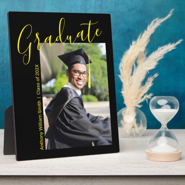 Hand Written Graduate Photo 8 x 10 Desktop Plaque (Side)