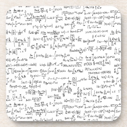 Hand Written Math Equations // Beverage Coaster | Zazzle.com
