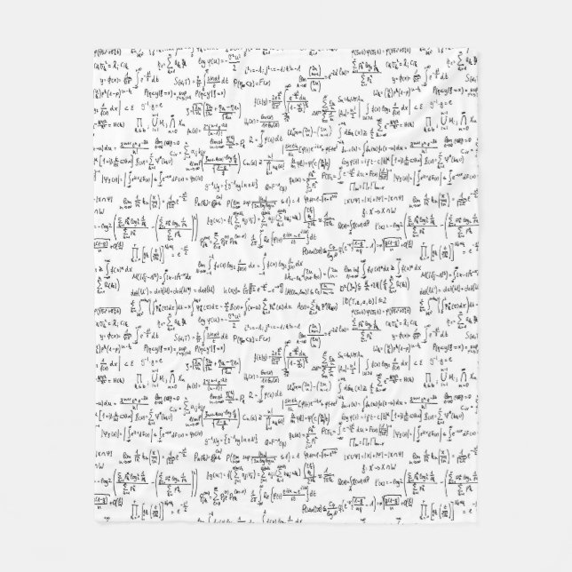 Hand Written Math Equations // Fleece Blanket (Front)