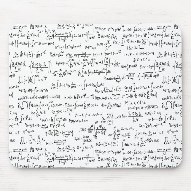 Hand Written Math Equations // Mouse Pad (Front)