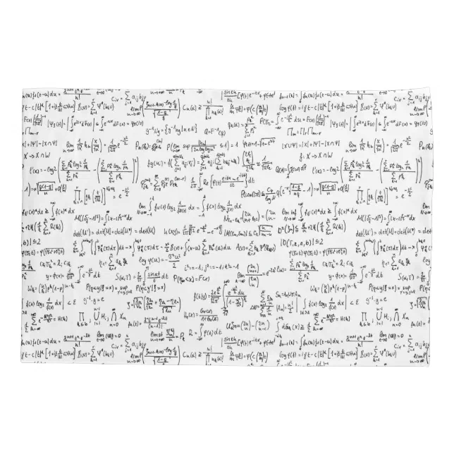 Hand Written Math Equations // Pillowcase | Zazzle