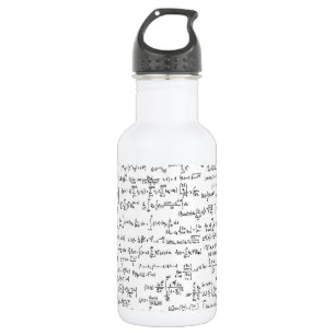 Hand Written Math Equations // Stainless Steel Water Bottle