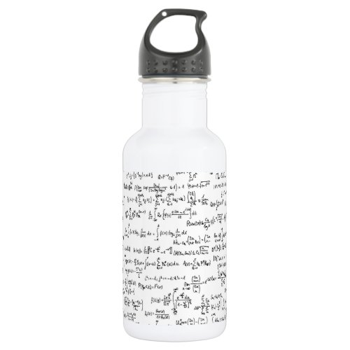 Hand Written Math Equations  Stainless Steel Water Bottle