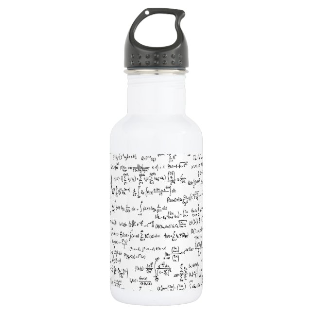 Hand Written Math Equations // Stainless Steel Water Bottle (Front)