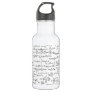 Hand Written Math Equations // Stainless Steel Water Bottle