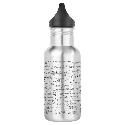 Hand Written Math Equations // Water Bottle | Zazzle