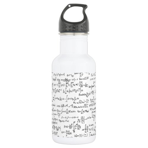 Hand Written Math Equations  Water Bottle