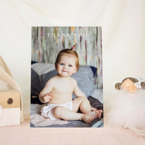 Hand_written Modern Baby Shower Thank You Photo Postcard