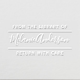 Hand Written Name   Modern From The Library Of Embosser