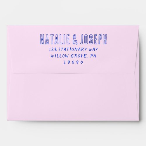 Hand_Written Retro Bright Fun Modern Bold Wedding Envelope