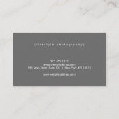 Hand-Written Text Photographer's Business Card (Back)