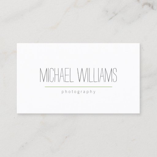 Customizable Hand-Written Text Photographer's Business Card