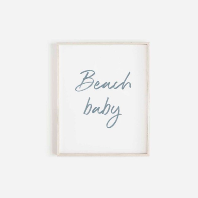 Hand written watercolor beach baby poster (Creator Uploaded)