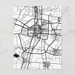 Handan China City Map Postcard