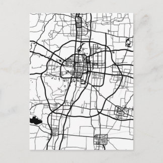 Handan China City Map Postcard