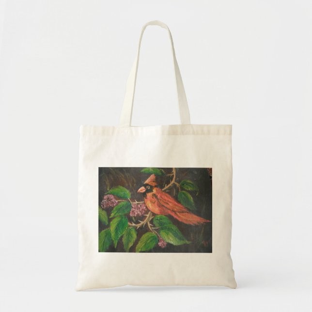 Handbag Ann Hayes Painting Cardinal (Front)