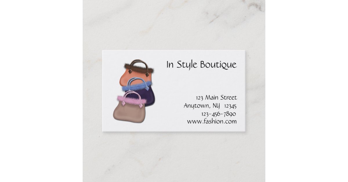 Handbag Business Card Zazzle