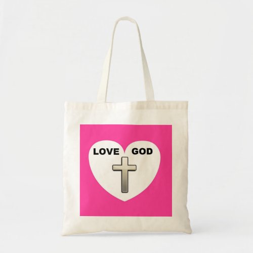 Handbag Love God Heart Cross Pink