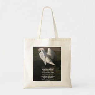 Handbag Poem Swans Are Majestic By Ladee Basset