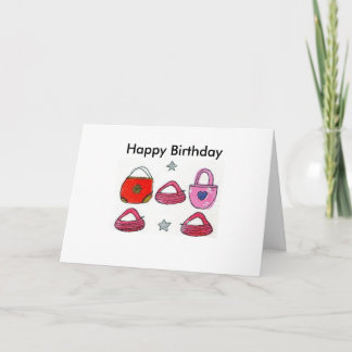 handbags, Happy Birthday Card