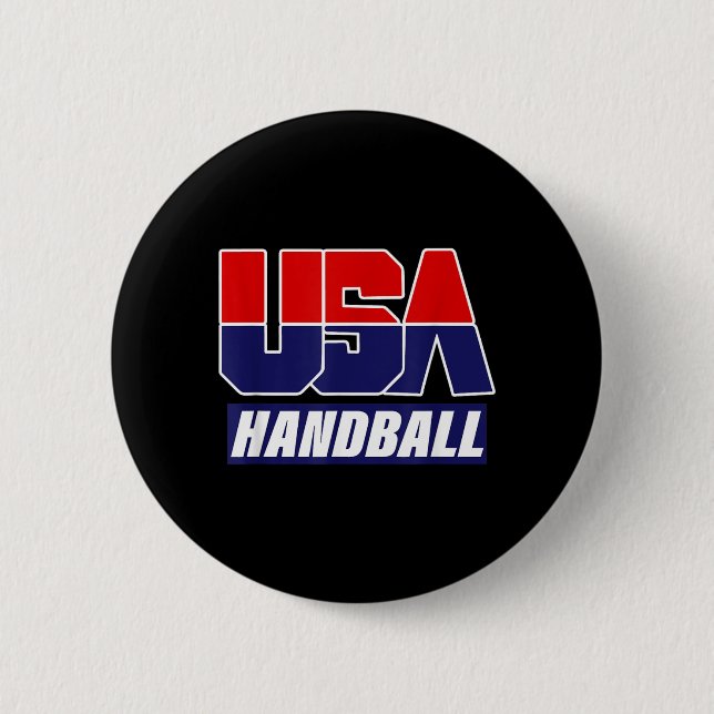 Handball 2021 Usa Team Button (Front)