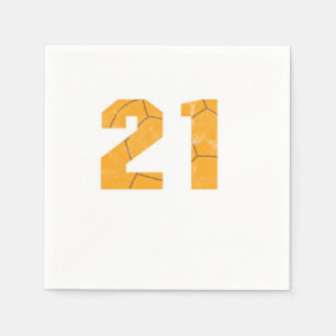 Handball 21 st Birthday Celebration Sports Gift Napkins