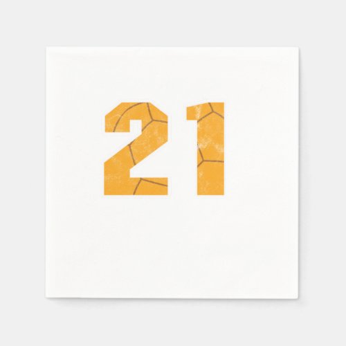 Handball 21 st Birthday Celebration Sports Gift Napkins