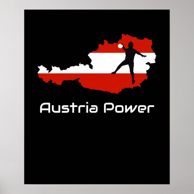 Handball -Austria Power Austria Shirt Poster (Front)