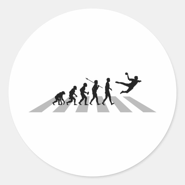 Handball Classic Round Sticker (Front)