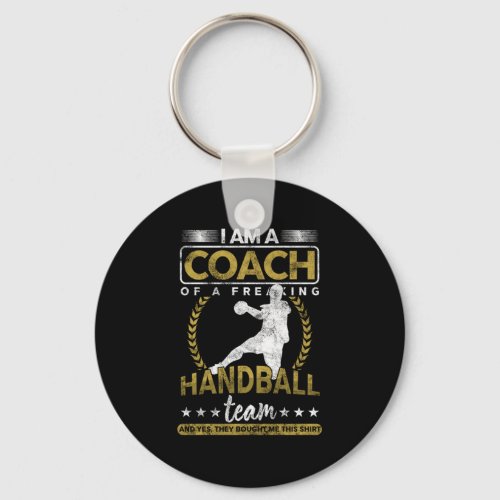 Handball Coach Throwing Team Sports Goal Gift Keychain