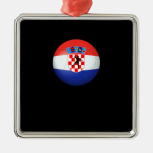 Handball - Croatia Flag Tournament Shirt Metal Ornament