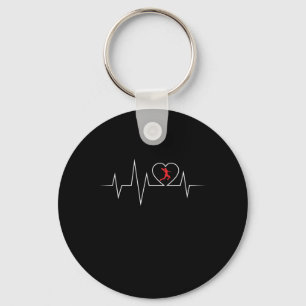 Handball EKG love and heart beat Keychain