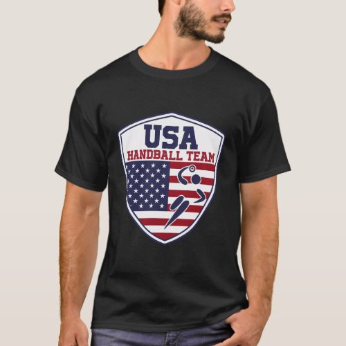 Handball For Sports Fans _ Usa Handball Team T_Shirt