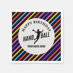Handball Girl Birthday, Handball Player Gift Napkins