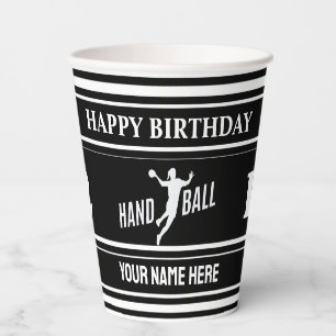 Handball Girl Birthday, Handball Player Gift Paper Cups