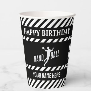 Handball Girl Birthday, Handball Player Gift Paper Cups