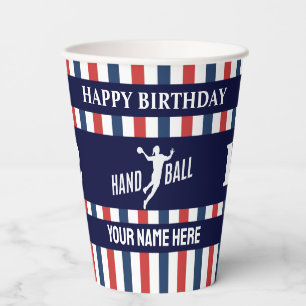 Handball Girl Birthday, Handball Player Gift Paper Cups